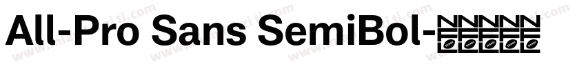 All-Pro Sans SemiBol字体转换